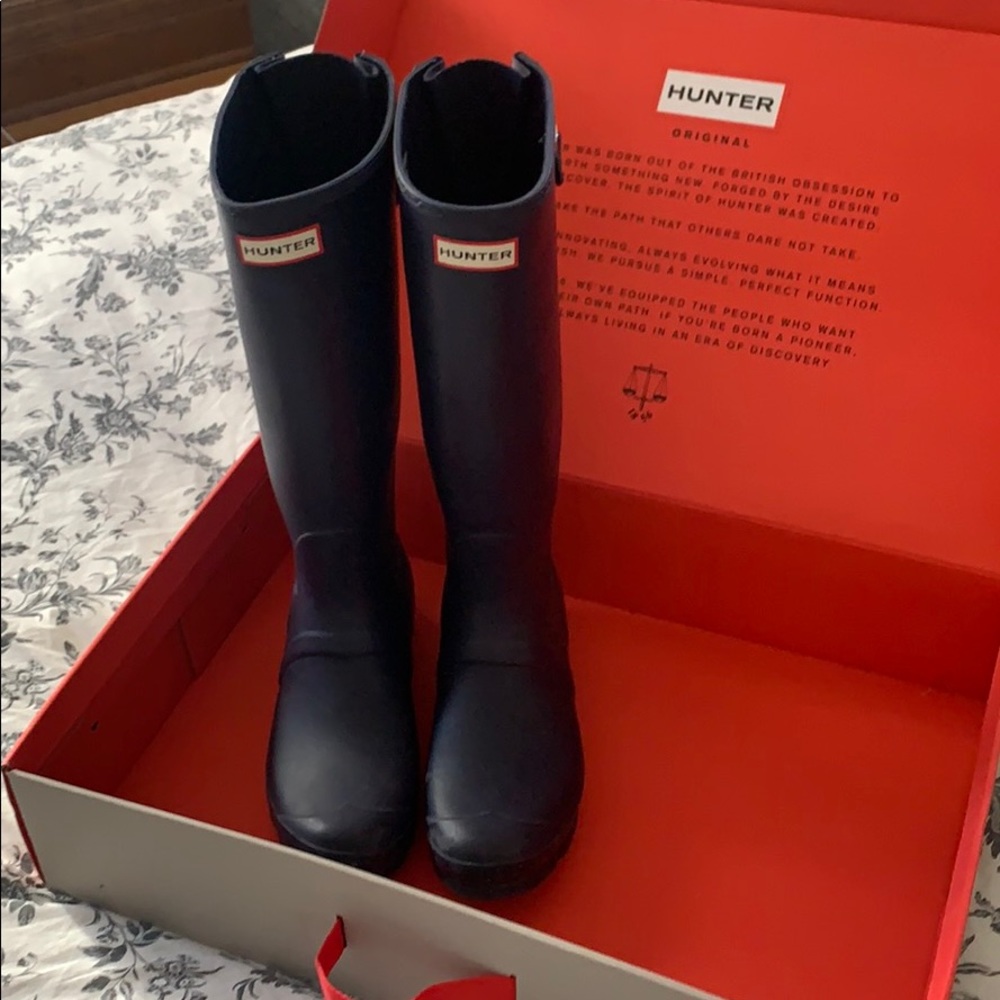 Two tone matte hunter wellies